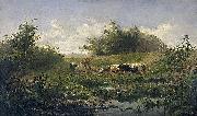 Gerard Bilders Cows at a pond china oil painting artist